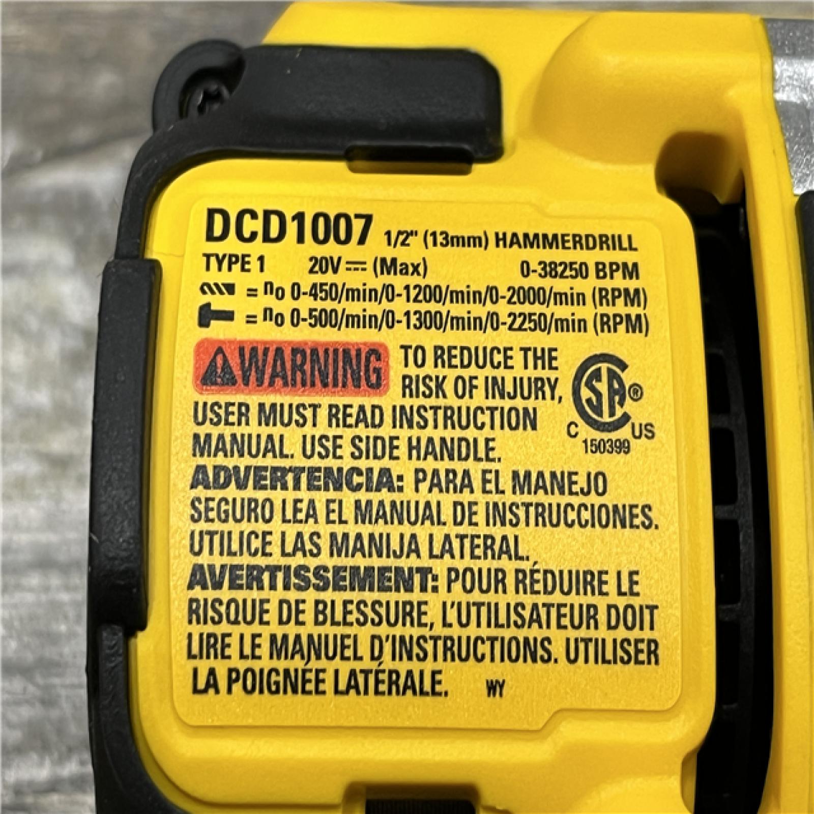 AS-IS DEWALT 20V XR Lithium-Ion Cordless Hammer Drill Kit