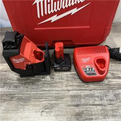 AS-IS Milwaukee 12-Volt Lithium-Ion Cordless Green 360-Degree Single Plane Laser Level Kit