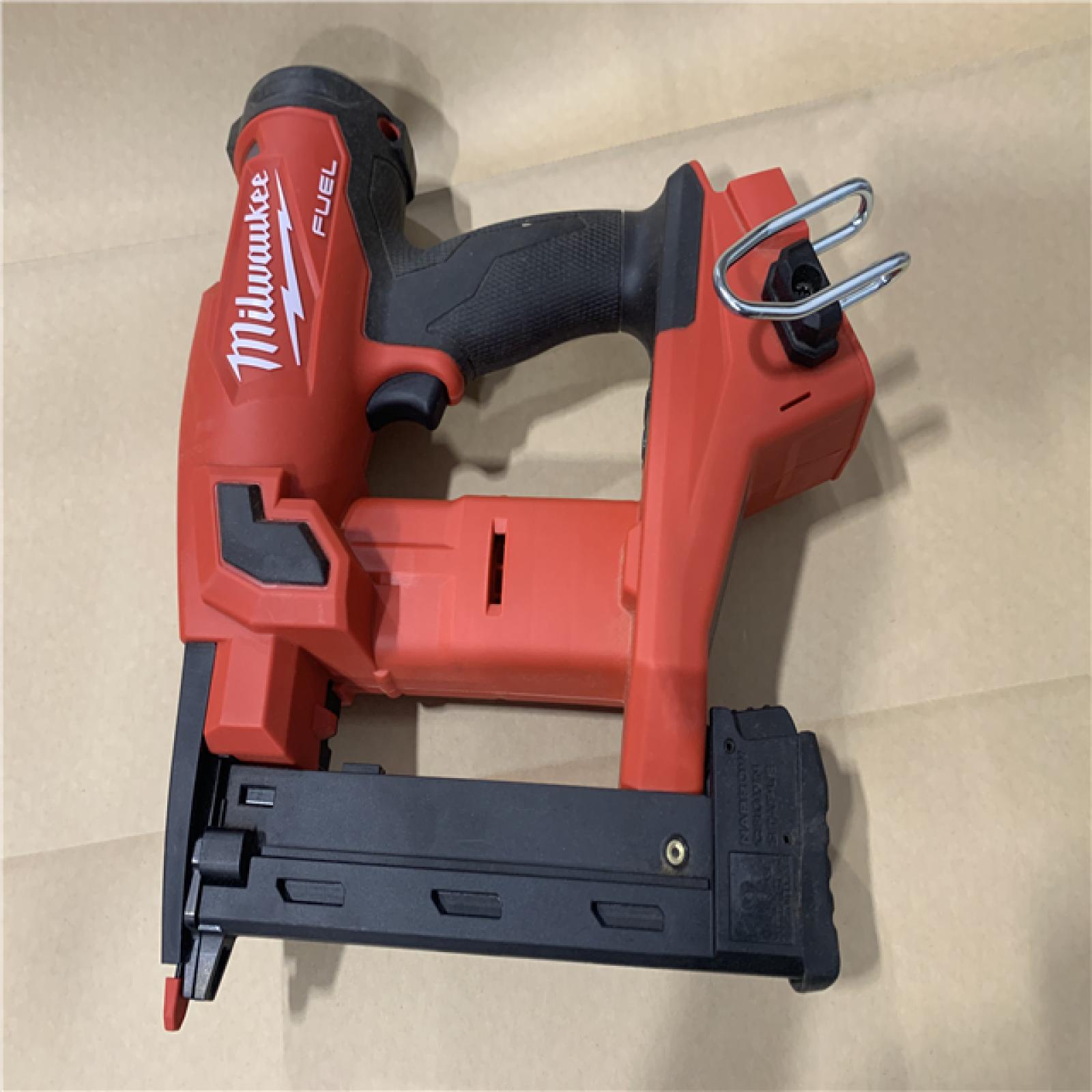 AS-IS - MILWAUKEE FUEL 18-Volt Lithium-Ion Brushless Cordless 18-Gauge 1/4 in. Narrow Crown Stapler (Tool-Only)