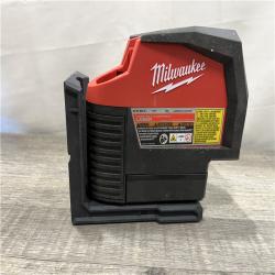AS-IS Milwaukee 12-Volt Lithium-Ion Cordless Green 125 ft. Cross Line and Plumb Points Laser Level (Tool-Only)