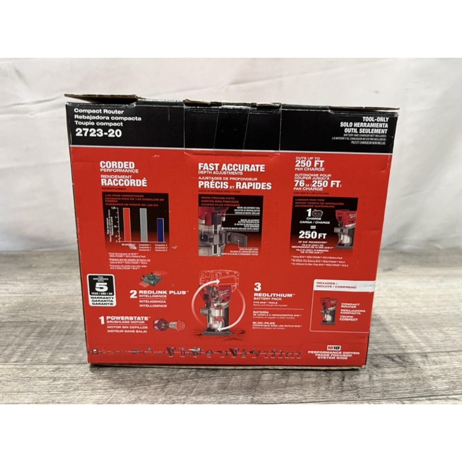 NEW - Milwaukee FUEL 18V Lithium-Ion Brushless Cordless Compact Router (Tool-Only)