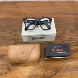 NEW! Ray-Ban Meta - Wayfarer (Large) Smart Bluetooth Audio Glasses - Matte Black, Clear to G15 Green Transitions