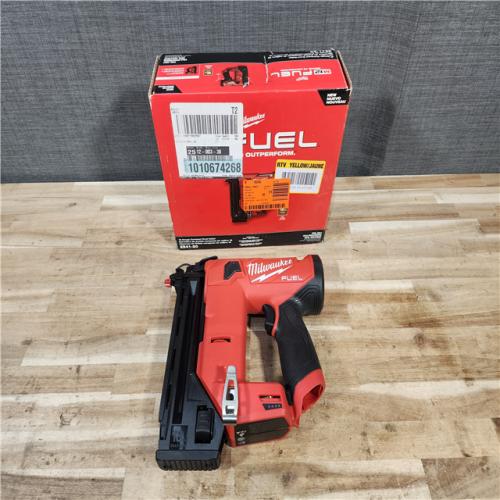 HOUSTON LOCATION - AS-IS Milwaukee  FUEL 12-Volt Lithium-Ion Brushless Cordless 18-Gauge 1-1/2 in. Compact Brad Nailer (Tool Only)