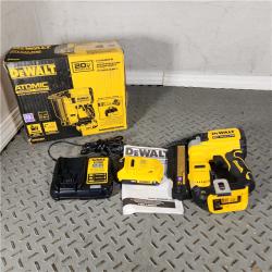 Houston Location - AS-IS DEWALT ATOMIC 20V MAX Lithium Ion Cordless 23 Gauge Pin Nailer Kit with 2.0Ah Battery and Charger (DCN623D1) (no tool bag) - Appears  IN GOOD Condition