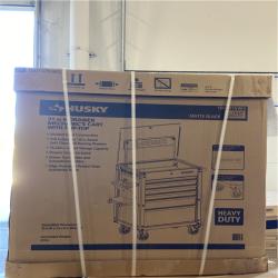 DALLAS LOCATION -Husky Tool Storage 31 in. W 6-Drawer Black Rolling Tool Cart