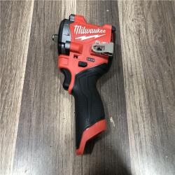 AS-IS Milwaukee FUEL 12V Lithium-Ion Brushless Cordless Stubby 3/8 in. Impact Wrench (Tool-Only)