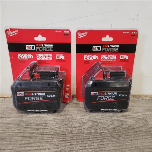 Phoenix Location NEW Milwaukee M18 18V Lithium-Ion REDLITHIUM FORGE XC 8.0 Ah Battery Pack (2-Pack)
