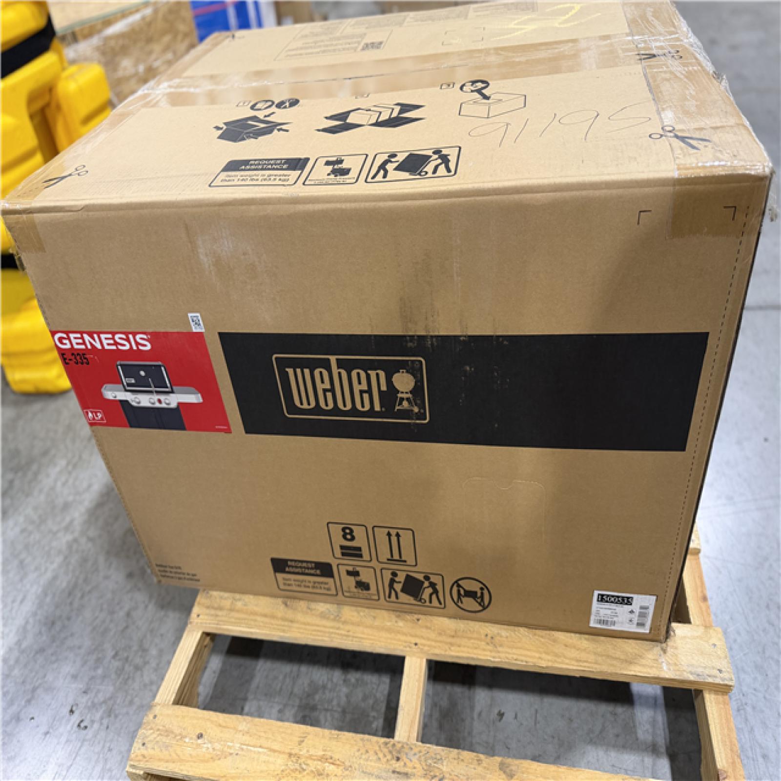 DALLAS LOCATION - WEBER Genesis E-335 3-Burner Liquid Propane Gas Grill in Black with Side Burner