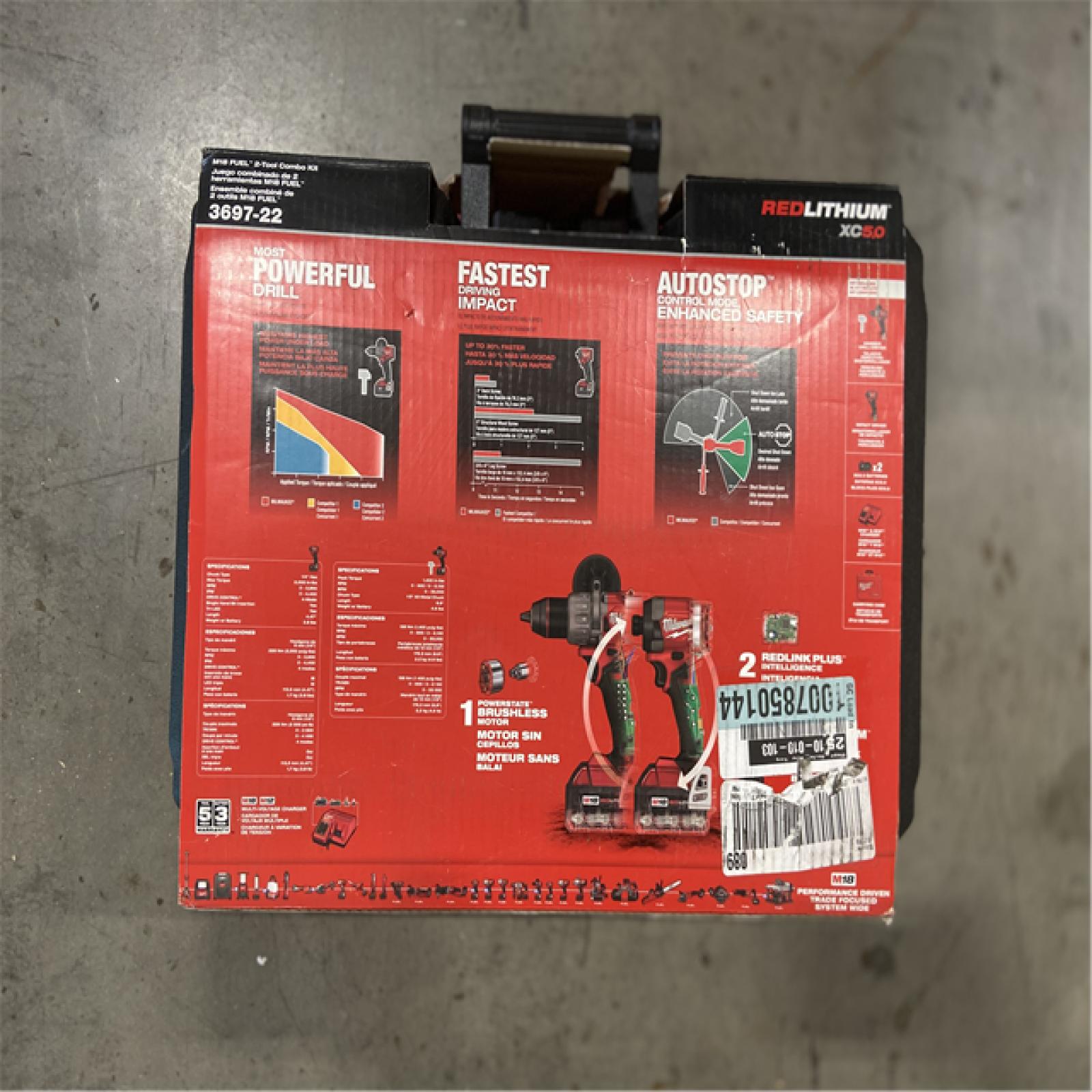 LIKE NEW - Milwaukee M18 FUEL 18V Lithium-Ion Brushless Cordless Hammer Drill and Impact Driver Combo Kit