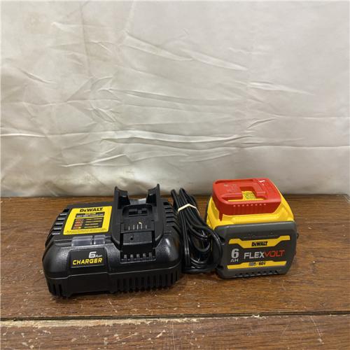 AS-IS DEWALT FLEXVOLT 20V/60V MAX Lithium-Ion 6.0Ah Battery Pack with 6 Amp Output Charger