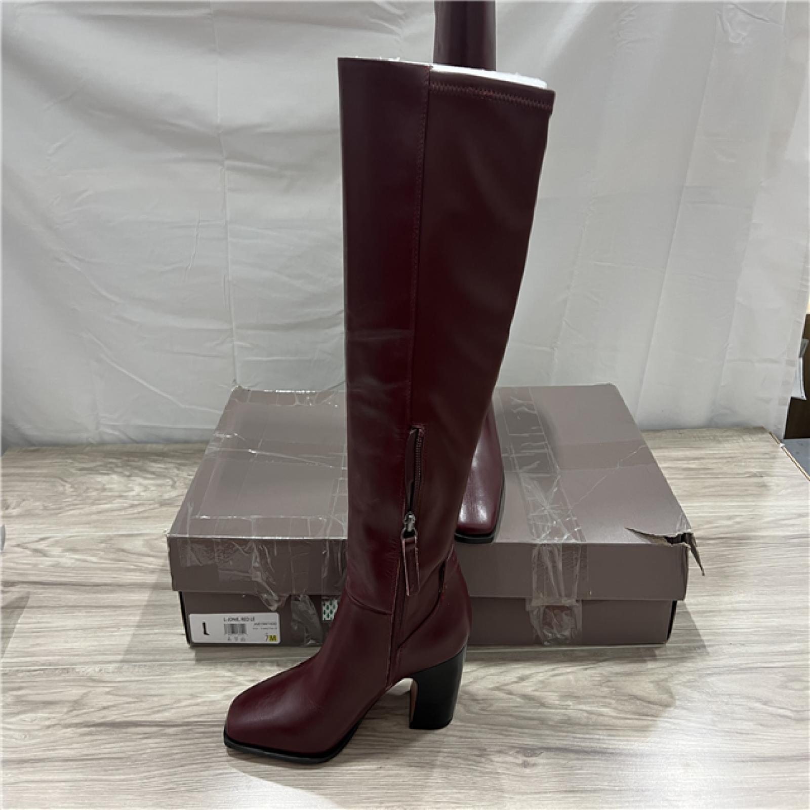 Franco Sarto Women's Jonie Knee High Boots (Oxblood Red Leather) - Size 7.0 M