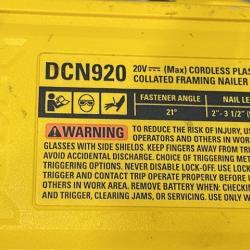 AS-IS DEWALT 20-Volt 21° Cordless Framing Nailer (Tool-Only)