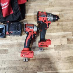 HOUSTON LOCATION - AS - IS Milwaukee 18-Volt Lithium-Ion Brushless Cordless Compact Hammer Drill/Impact Combo Kit