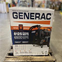 DALLAS LOCATION - Generac 8125/6500 Watt - Electric Start - Dual Fuel Gasoline/Propane -COSense - Portable Generator