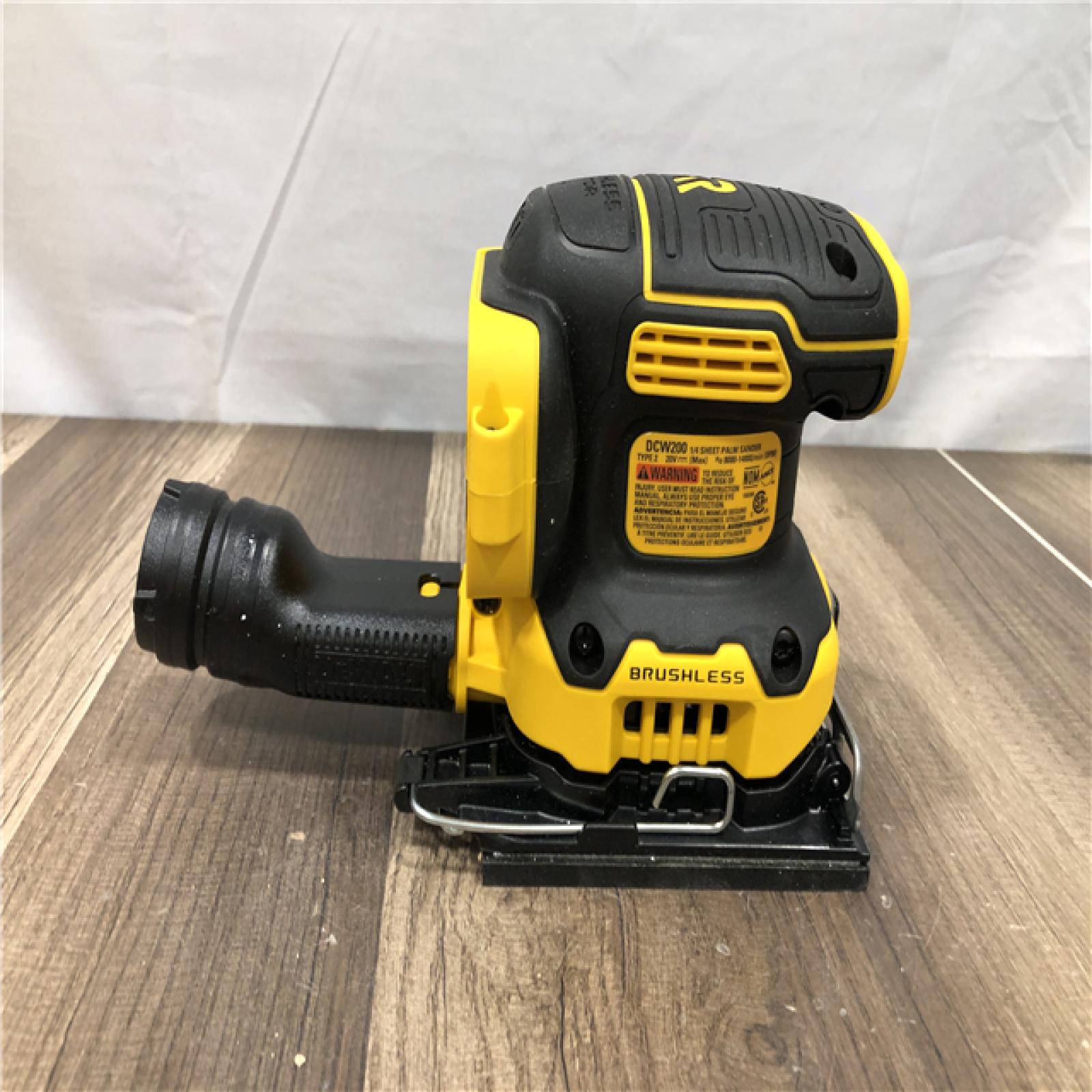 AS-IS DEWALT 20V MAX XR Cordless Brushless 1/4 Sheet Variable Speed Sander (Tool Only)