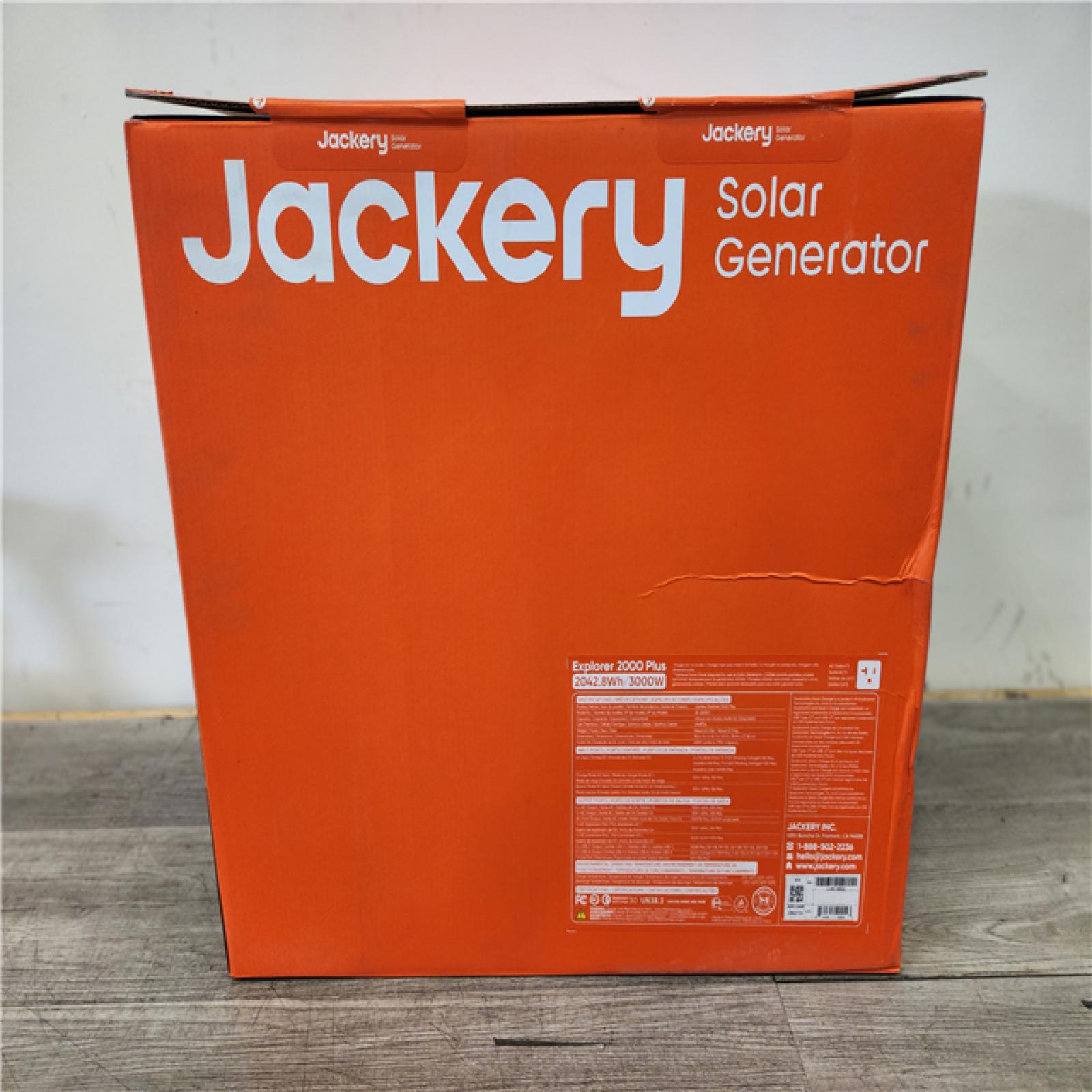 Phoenix Location NEW Jackery Solar Generator Explorer 2000 Plus 2042.8Wh/ 3000W Model No. Je-2000C With Solar Saga Solar Panel (Both Sealed)