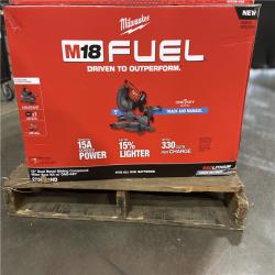 DALLAS LOCATION - Milwaukee M18 FUEL 18V Lithium-Ion Brushless Cordless 12 in. Dual Bevel Sliding Compound Miter Saw Kit with One 12.0Ah Battery