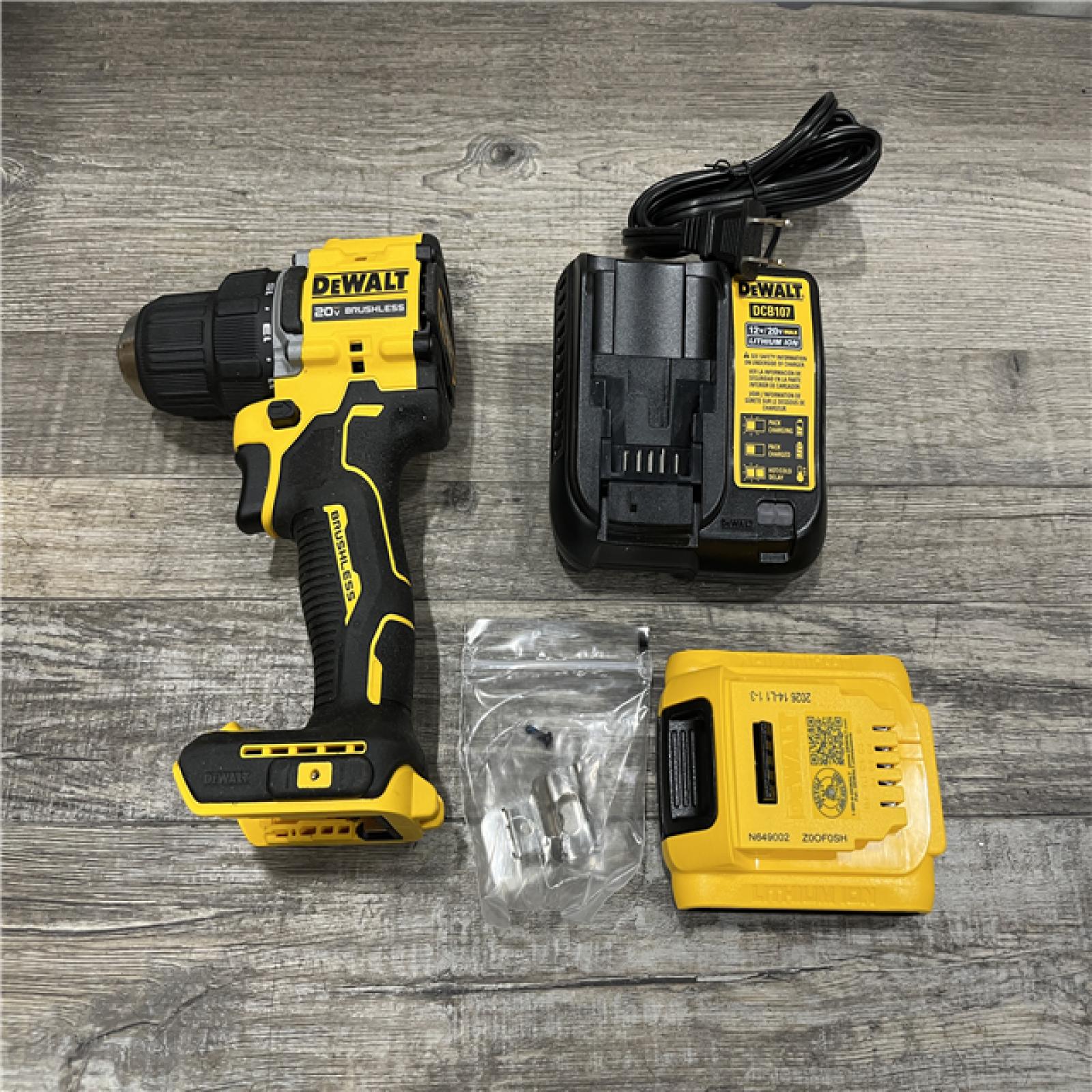 AS-IS DEWALT Atomic 20V Lithium-Ion Cordless Compact 1/2 in. Drill/Driver Kit