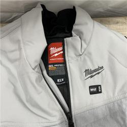 AS-IS Women's 2X-Large M12 12V Lithium-Ion Cordless AXIS Gray Heated Vest Kit with (1) 2.0 Ah Battery and Charger