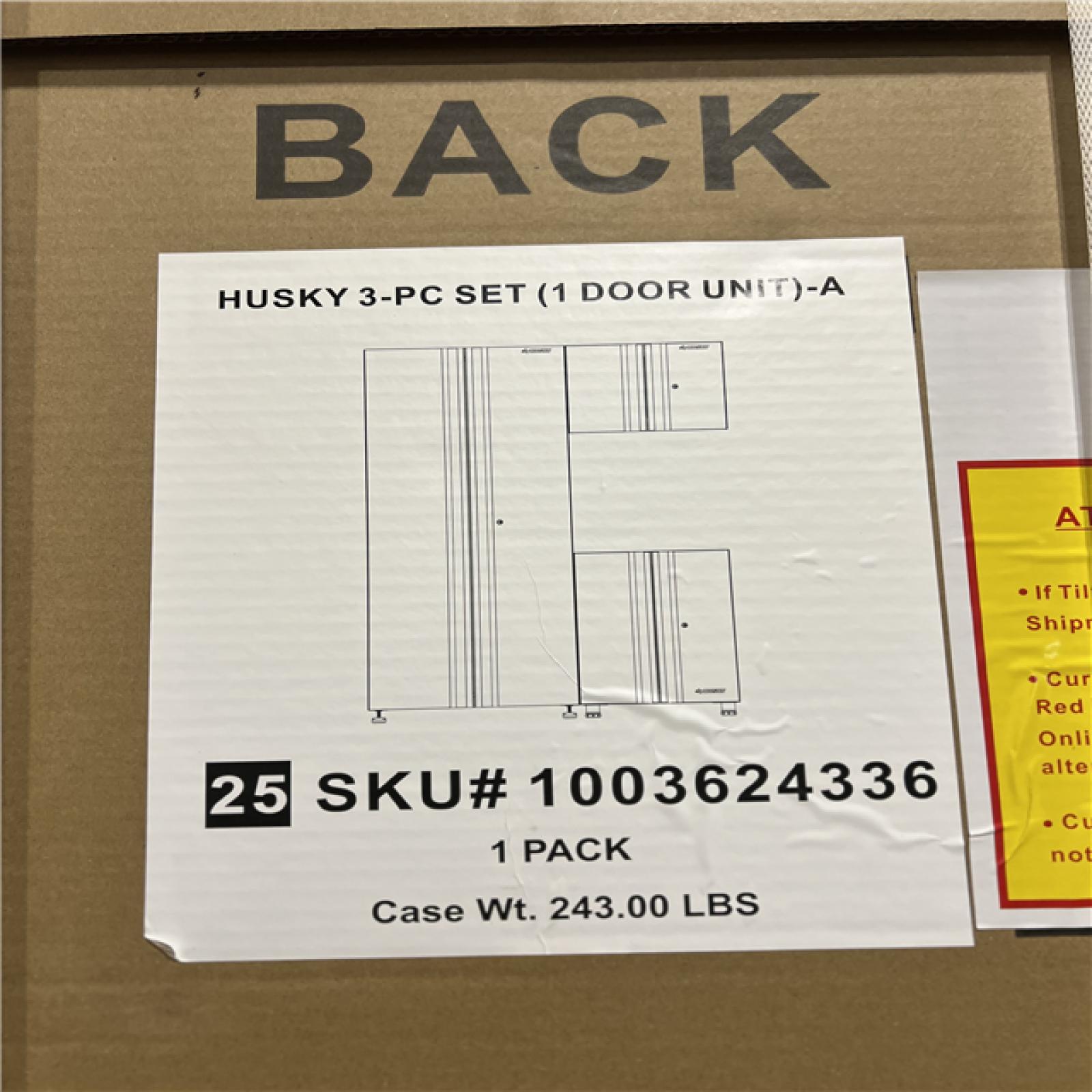 DALLAS LOCATION - Husky 3-Piece Regular Duty Welded Steel Garage Storage System in Black