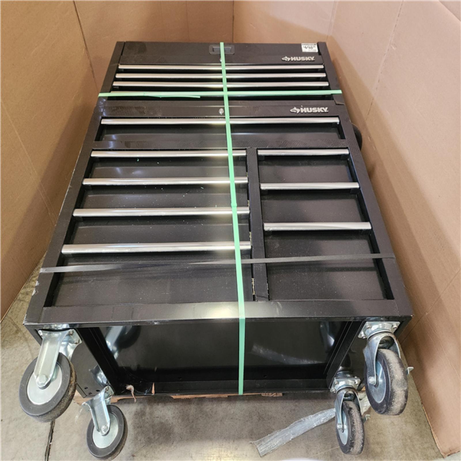 Phoenix AS-IS Husky Tool Storage 42 in. W x 18 in. D Standard Duty Black Tool Chest Combo