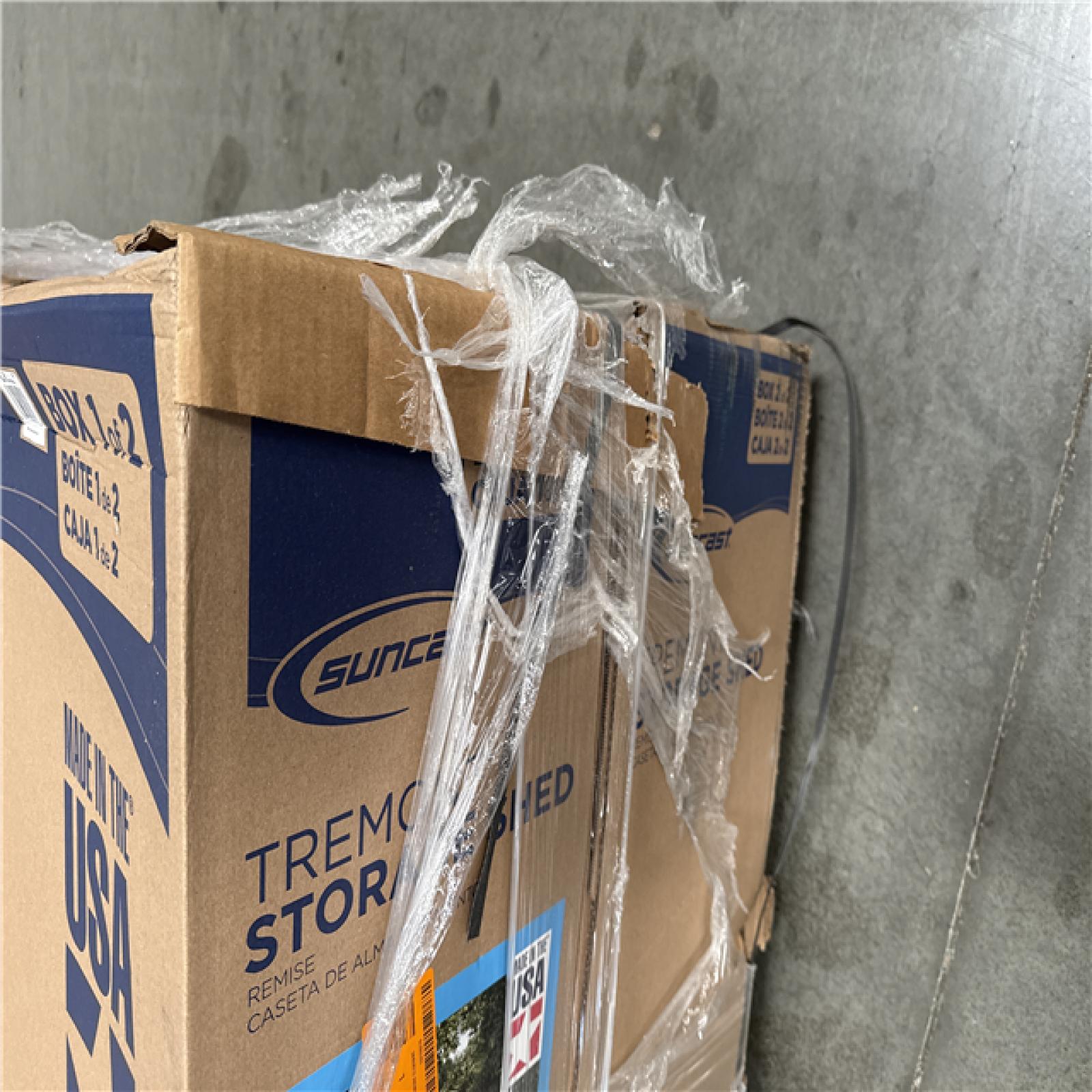 California AS-IS SUNCAST TREMONT Storage Shed (Box 1 & 2) Damaged Boxes
