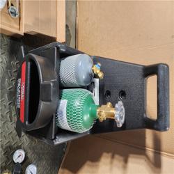 HOUSTON LOCATION - AS-IS Lincoln Electric Port-a-Torch Kit with Oxygen and Acetylene Tanks and 3/16 in. X 12 Ft. Hose  for Cutting Welding and Brazing