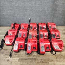 HOUSTON LOCATION - AS-IS MILWAUKEE BATTERY CHARGER PACK QTY - 15
