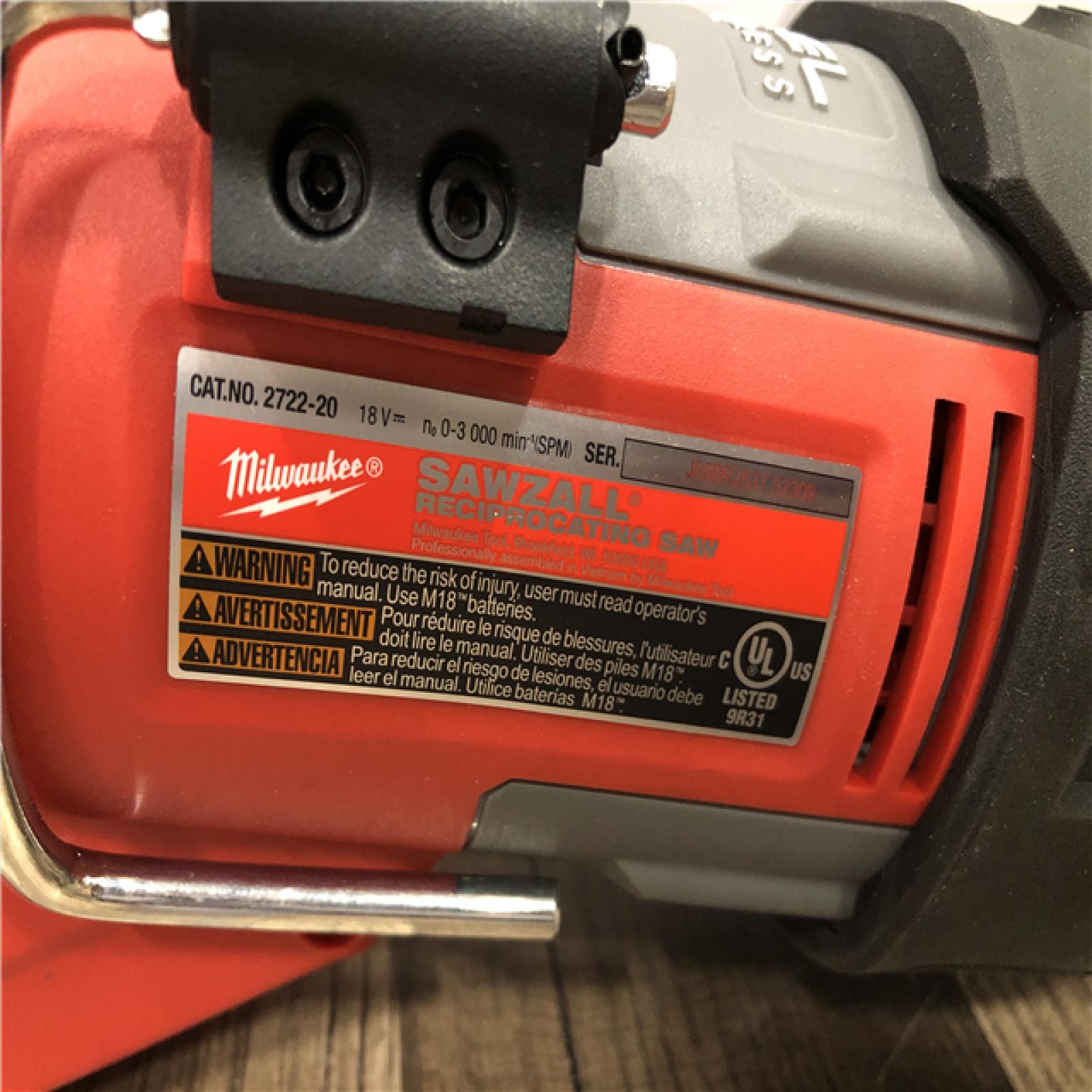 AS-IS Milwaukee FUEL 18V Lithium-Ion Brushless Cordless Super SAWZALL Orbital Reciprocating Saw (Tool-Only)