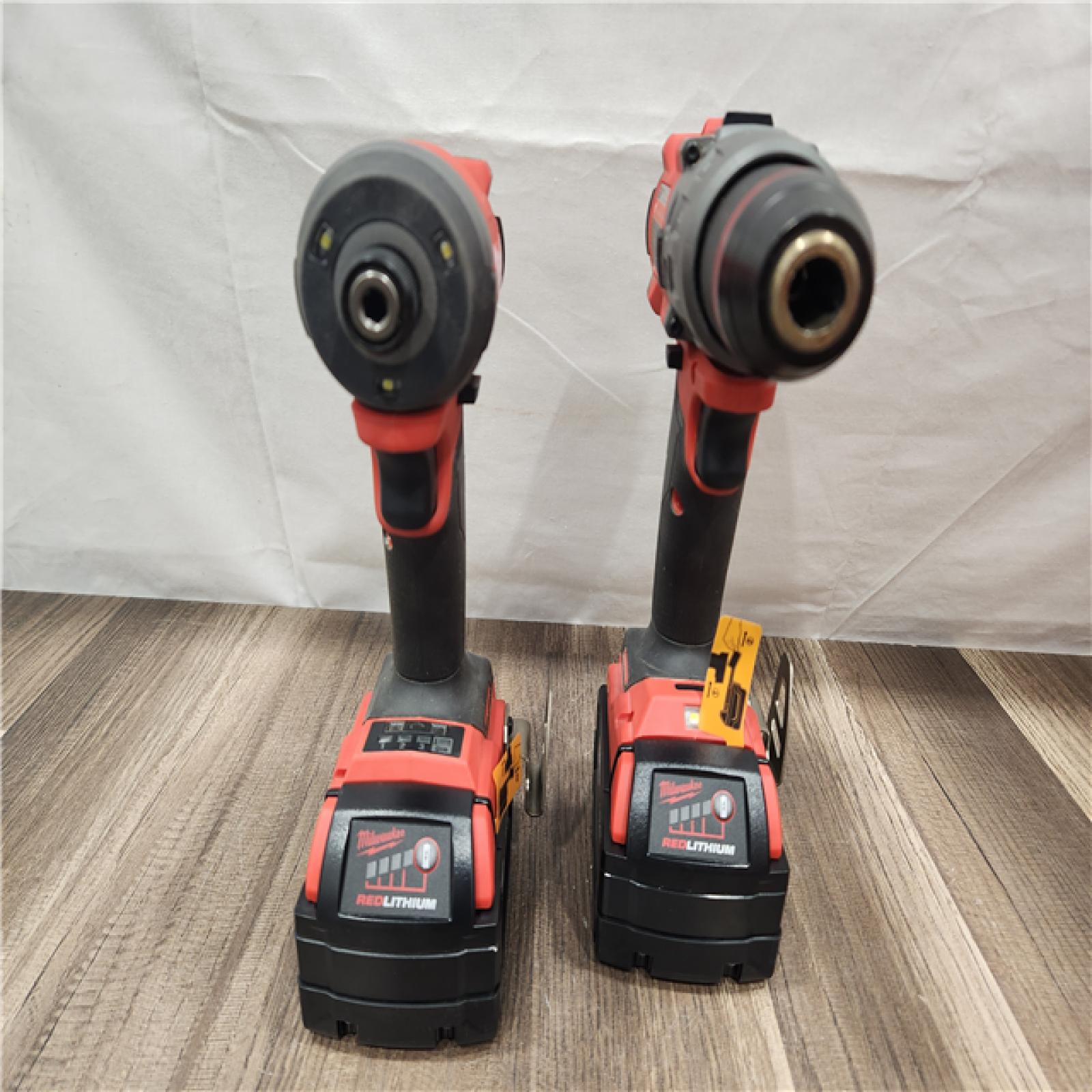 AS-IS- MILWAUKEE FUEL 18V Lithium-Ion Brushless Cordless Hammer Drill and Impact Driver Combo Kit