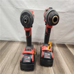 AS-IS- MILWAUKEE FUEL 18V Lithium-Ion Brushless Cordless Hammer Drill and Impact Driver Combo Kit