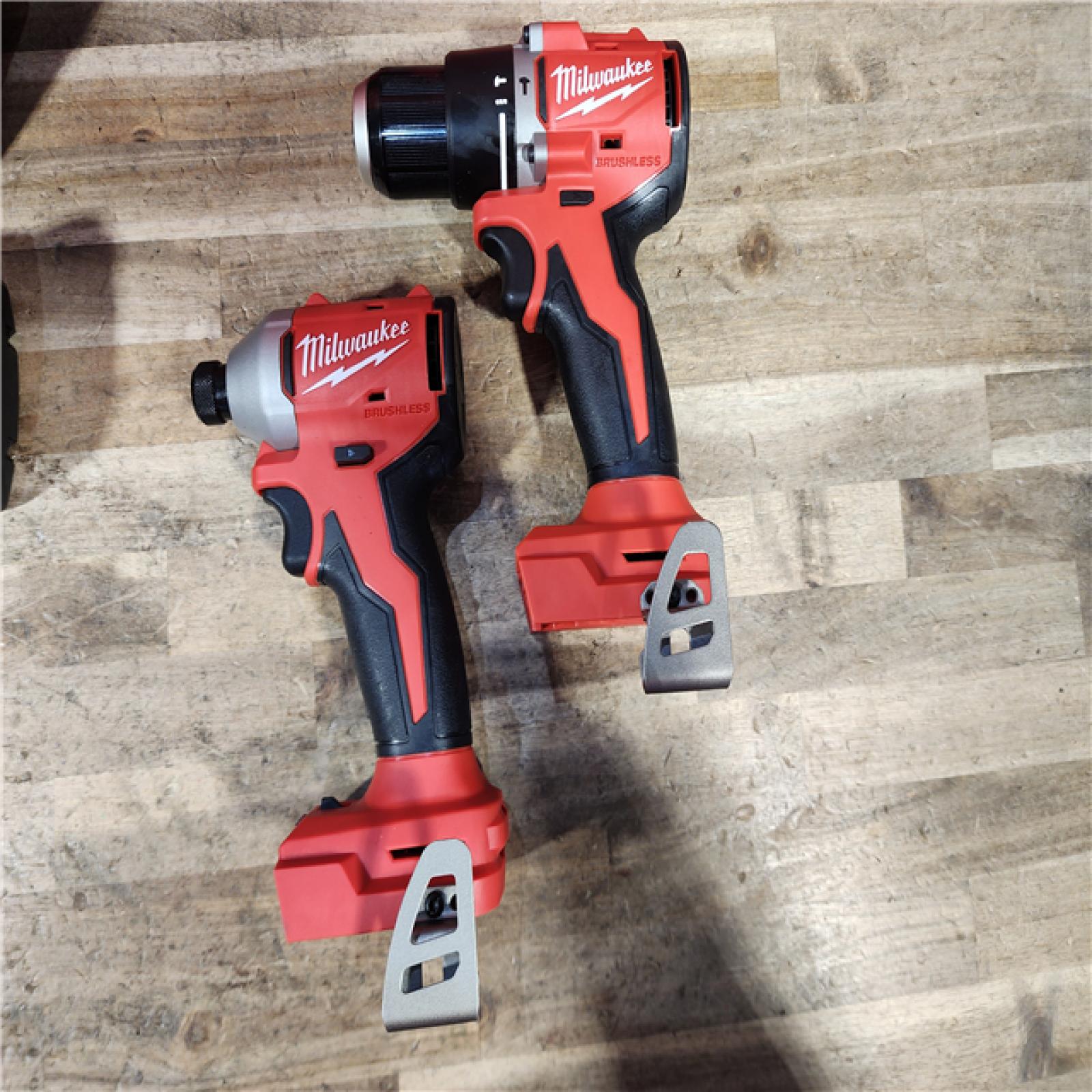 HOUSTON LOCATION - AS-IS Milwaukee 18-Volt Lithium-Ion Brushless Cordless Compact Hammer Drill/Impact Combo Kit