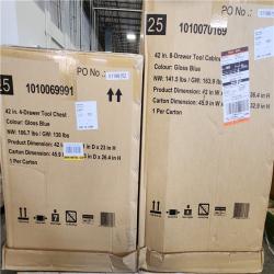 Phoenix NEW Husky Standard Duty 42 in. x 18 in. D 12-Drawer Blue Rolling Tool Chest Combo (SEALED)