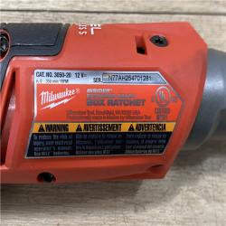 AS-IS Milwaukee FUEL INSIDER 12V Lithium-Ion Brushless Cordless 1/4 in. - 3/8 in. Extended Reach Box Ratchet (Tool-Only)