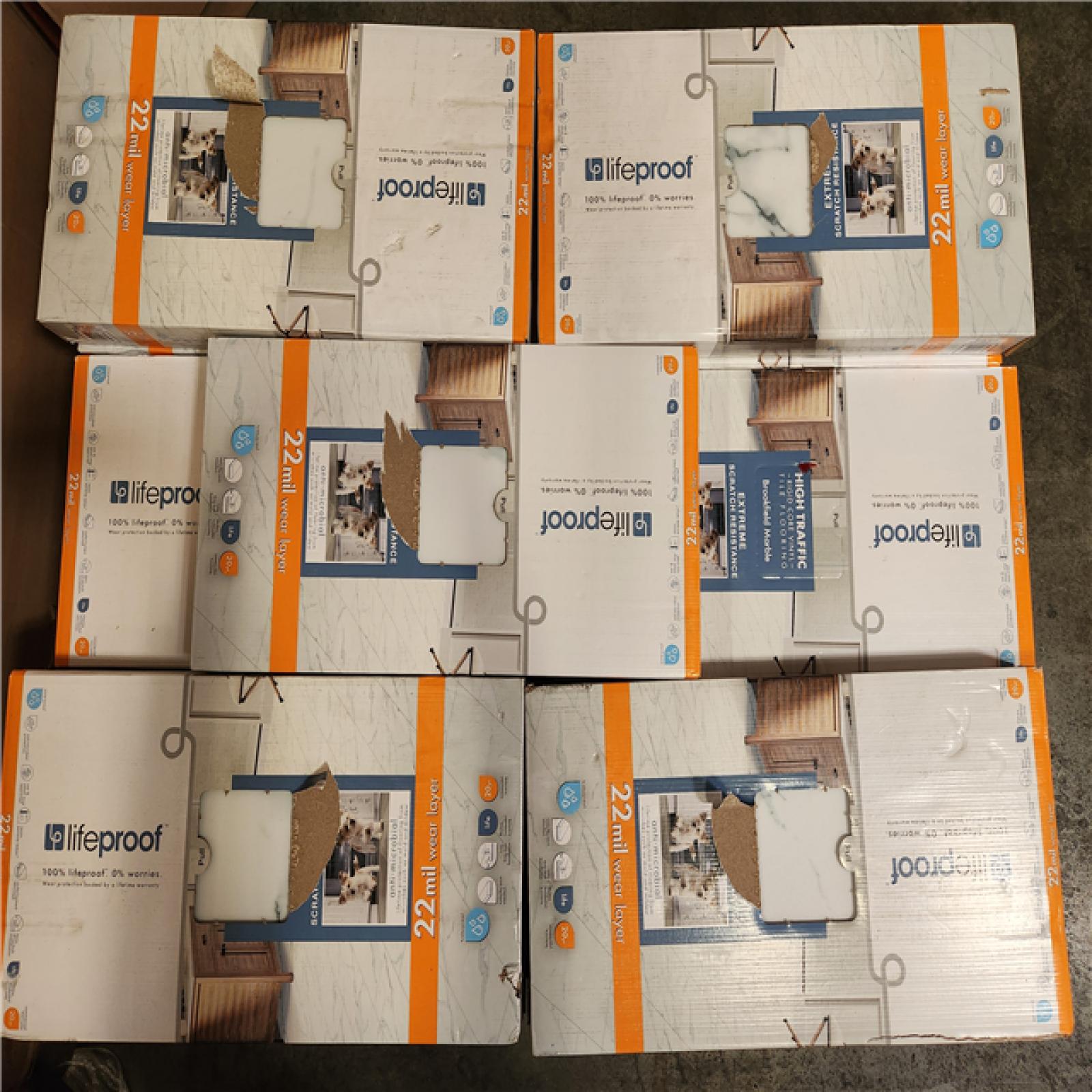 Phoenix Location NEW Lifeproof Brookfield Marble 22 MIL x 11.9 in. W x 23.8 in. L Click Lock Waterproof Vinyl Tile Flooring (407 sqft/23 case)