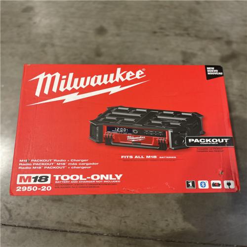 NEW!- Milwaukee M18 Lithium-Ion Cordless PACKOUT Radio/Speaker with Built-In Charger