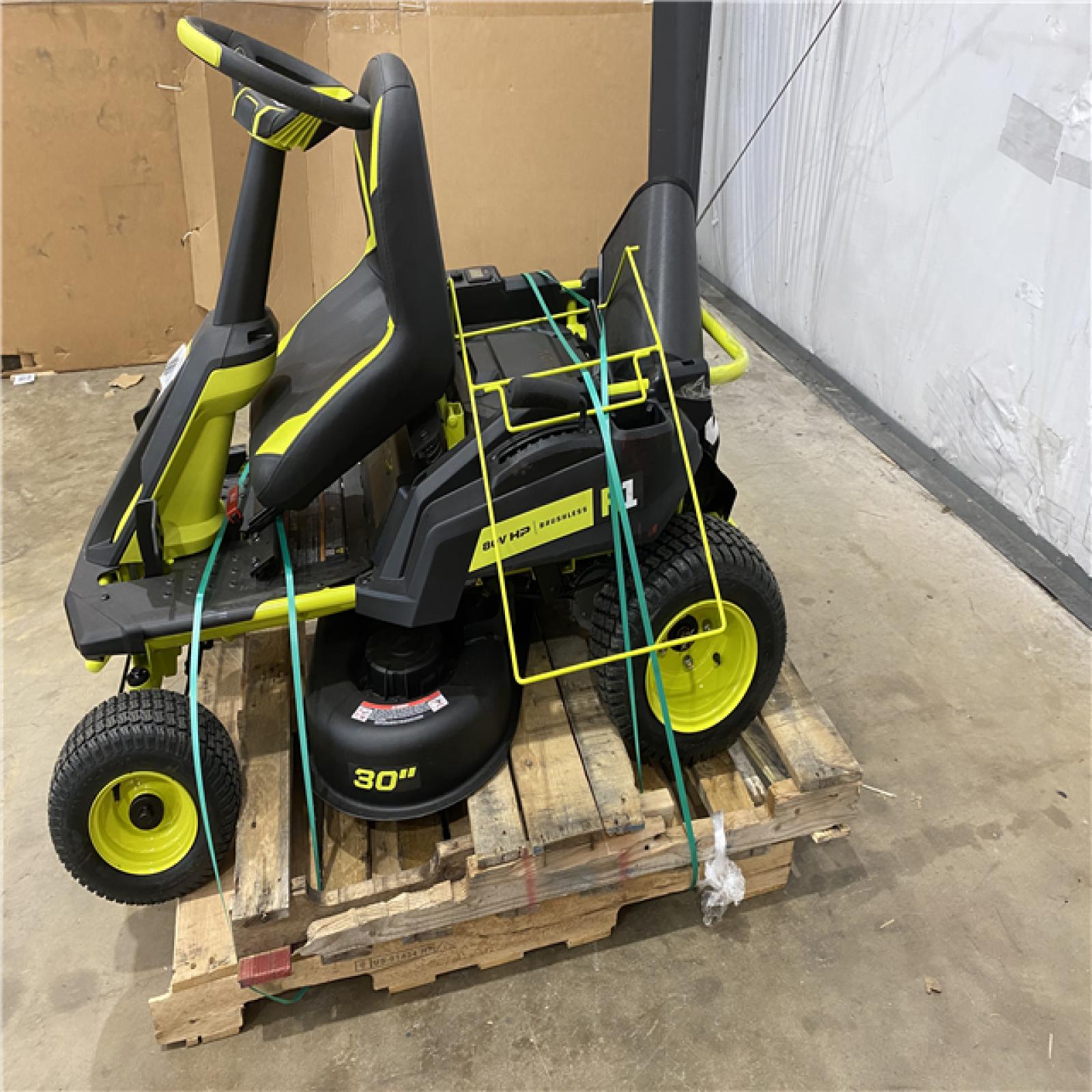 Houston Location - AS-IS Tool Pallet RYOBI 80V HP 30 INCH SIT DOWN MOWER