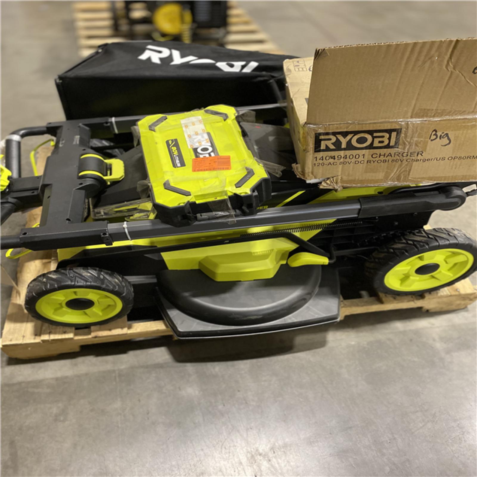 Dallas Location - As-Is RYOBI 80V HP Brushless Battery Cordless Electric 30 in.Lawn Mower with Battery and Charger