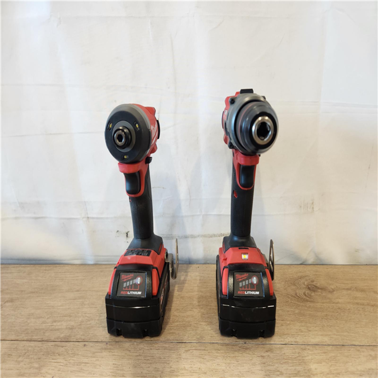 AS-IS- Milwaukee FUEL 18V Lithium-Ion Brushless Cordless Hammer Drill and Impact Driver Combo Kit