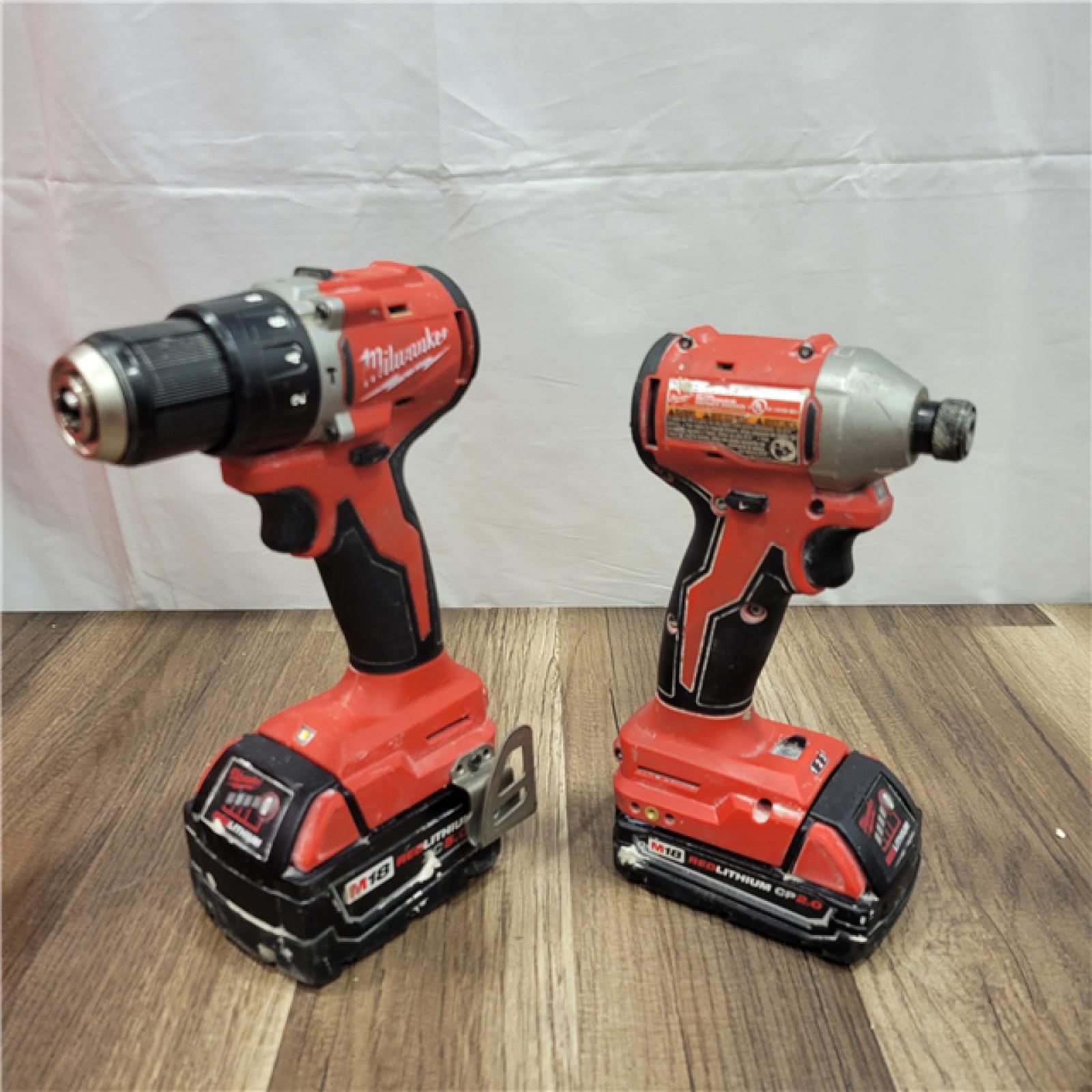 AS-IS Milwaukee M18 18-Volt Lithium-Ion Brushless Cordless Combo Kit (4-Tool) with 2-Batteries, 1-Charger and Tool Bag