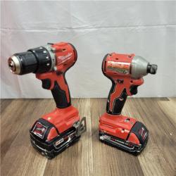 AS-IS Milwaukee M18 18-Volt Lithium-Ion Brushless Cordless Combo Kit (4-Tool) with 2-Batteries, 1-Charger and Tool Bag