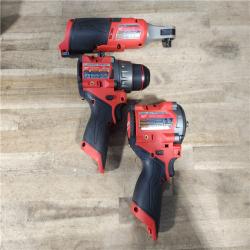 HOUSTON LOCATION - AS-IS MILWAUKEE 3 TOOL COMBO KIT W/ (2) BATTERY & CHARGER