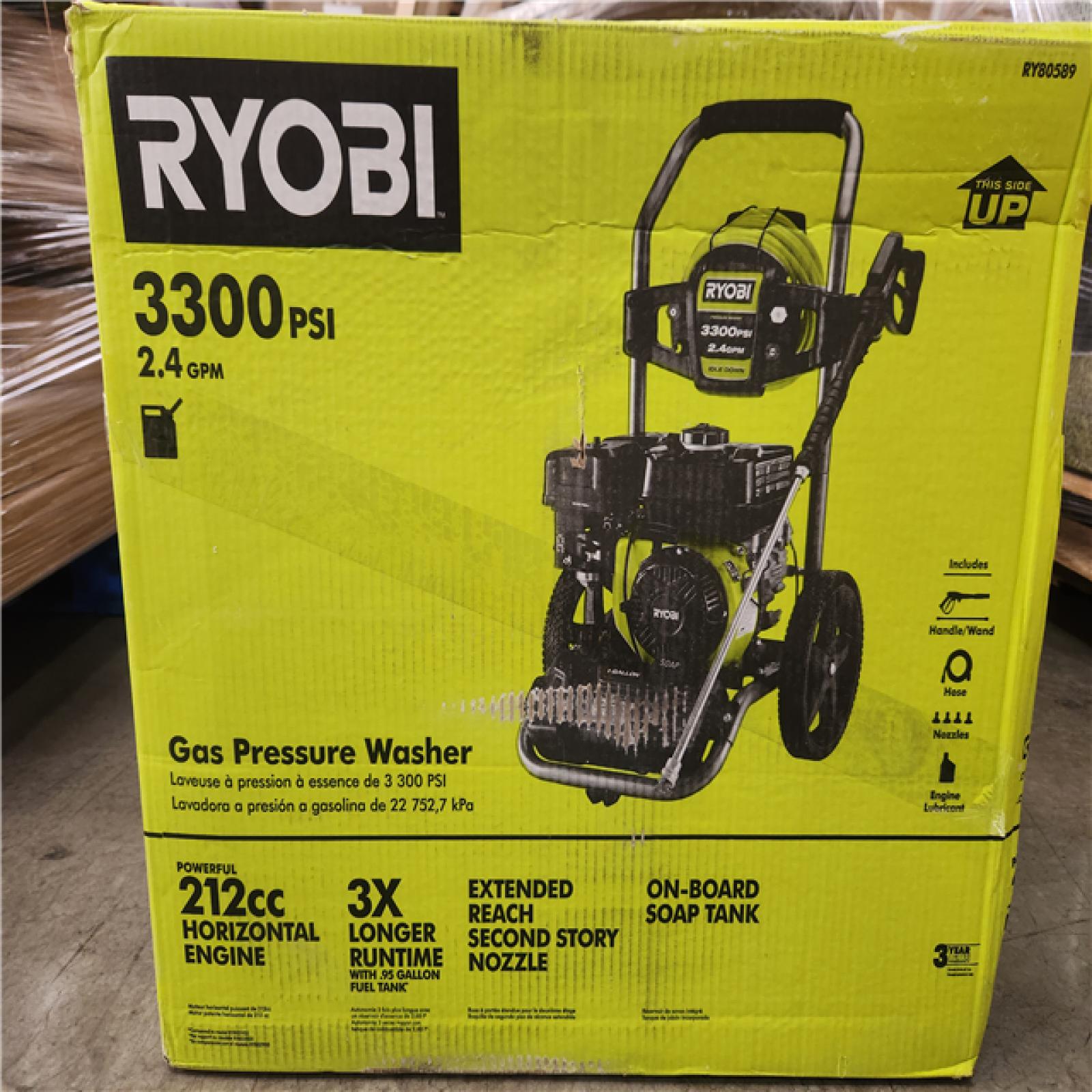 Phoenix NEW RYOBI 3300 PSI 2.4 GPM Cold Water Gas Pressure Washer with 212cc Engine