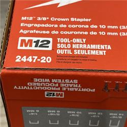 NEW - Milwaukee 12-Volt Lithium-Ion Cordless 3/8 in. Crown Stapler (Tool-Only)