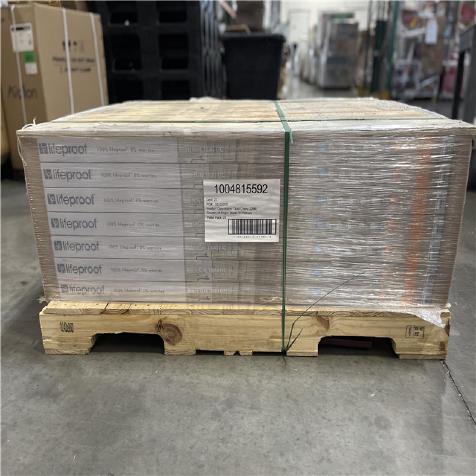 DALLAS LOCATION- LIFEPROOF Dusk Cherry 22 MIL x 8.7 in. W x 48 in. L Click Lock Flooring (20.1 sqft/case) PALLET (28 UNITS)
