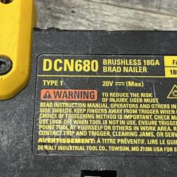AS-IS DEWALT 20V MAX XR Lithium-Ion Electric Cordless 18-Gauge Brad Nailer (Tool Only)