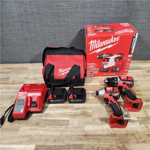 HOUSTON LOCATION - AS-IS Milwaukee 18V Lithium-Ion Cordless Drill Driver/Impact Driver Combo Kit