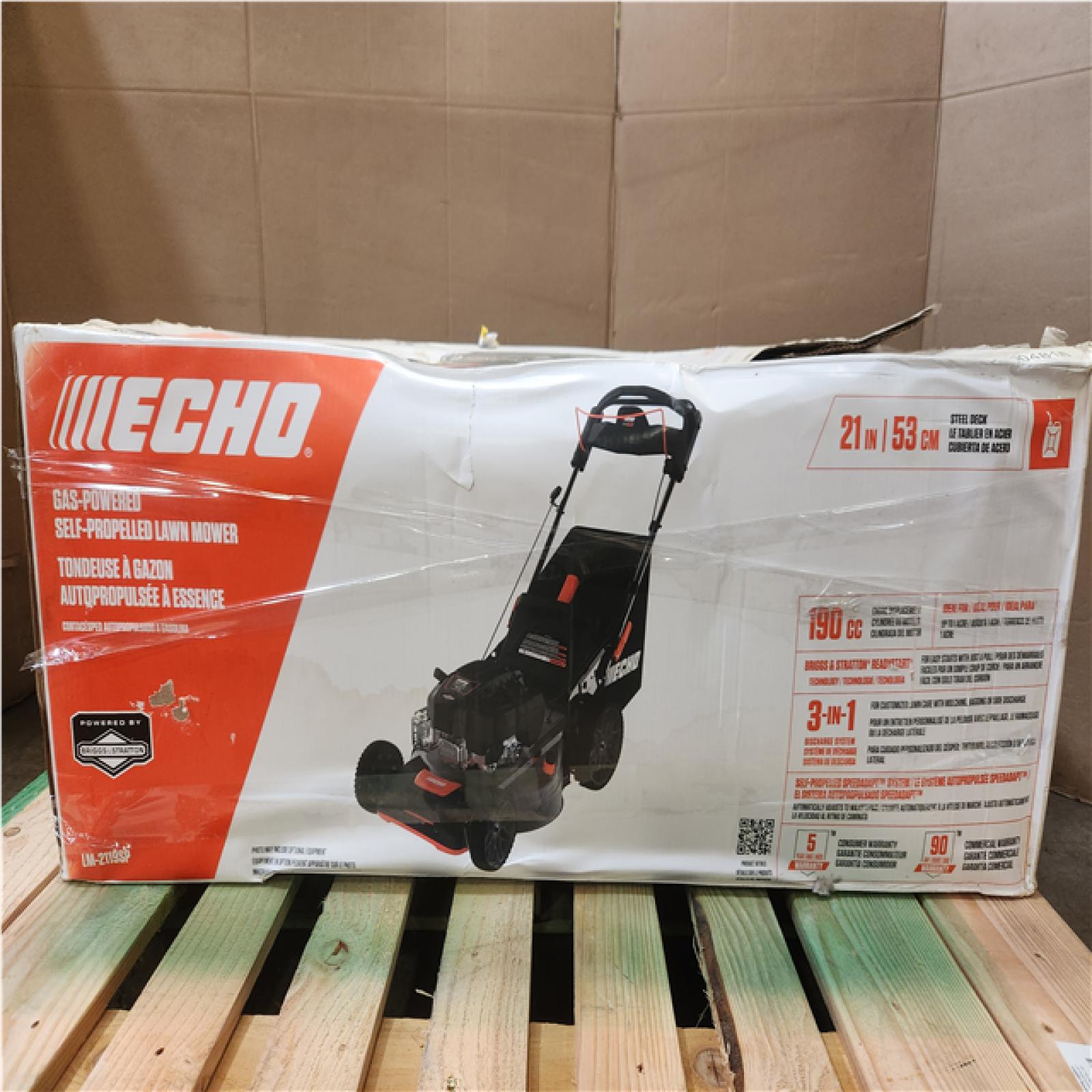 Phoenix NEW ECHO 21 in. 190 cc Briggs and Stratton Gas 3-in-1 Dual Blade RWD Self-Propelled Lawn Mower with Single Lever Deck Adjustment