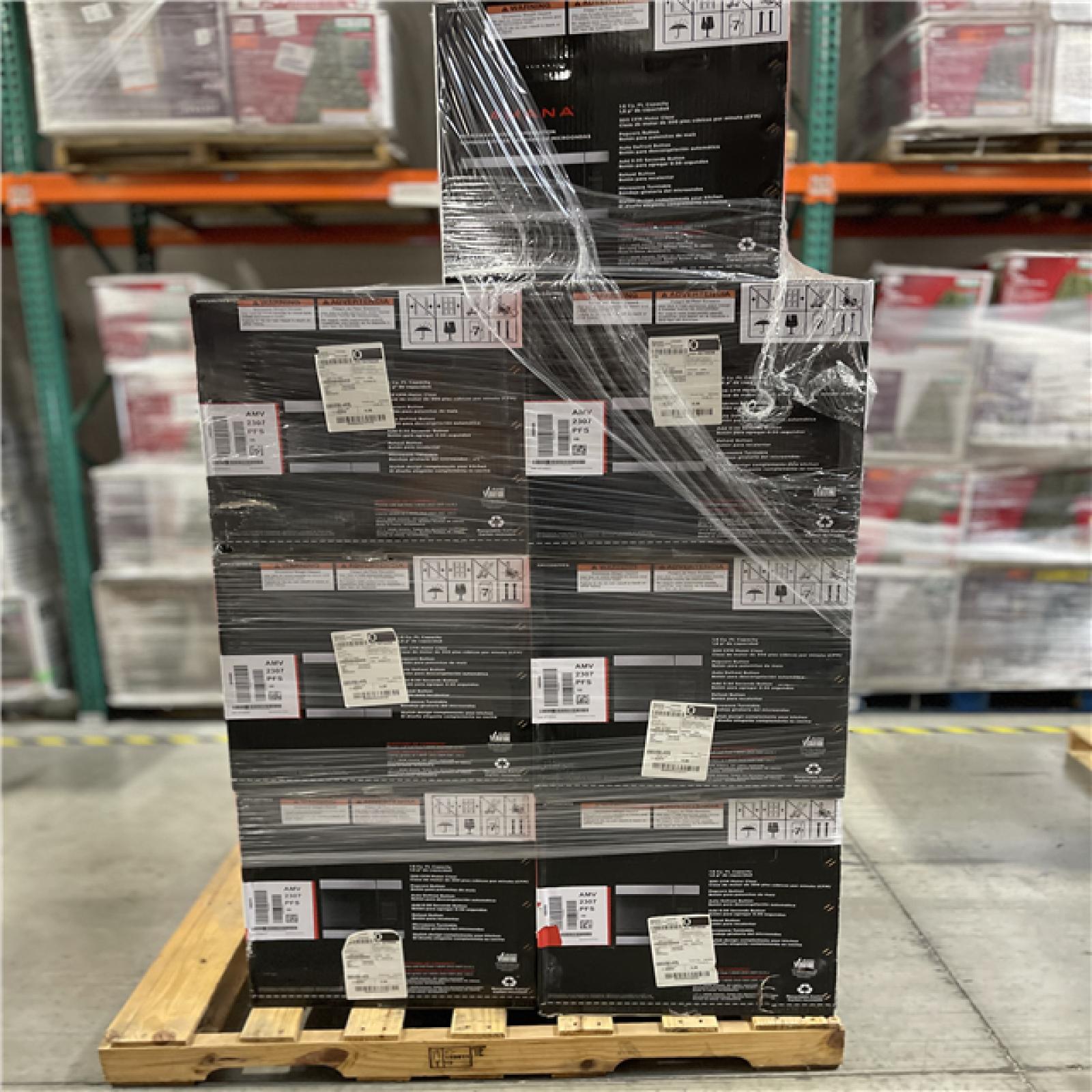 DALLAS LOCATION- NEW!- Amana 1.6 cu. ft. Stainless Steel Electric 1000-Watt Over the Range Microwave 300 Exhaust CFM PALLET (7 UNITS)