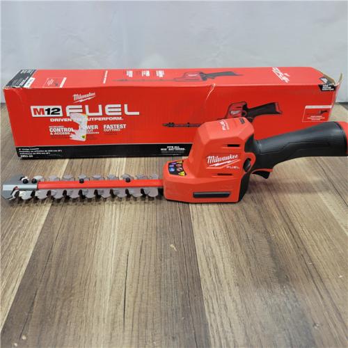 AS-IS   Milwaukee M12 FUEL 8 in. 12V Lithium-Ion Brushless Cordless Battery Hedge Trimmer (Tool-Only)